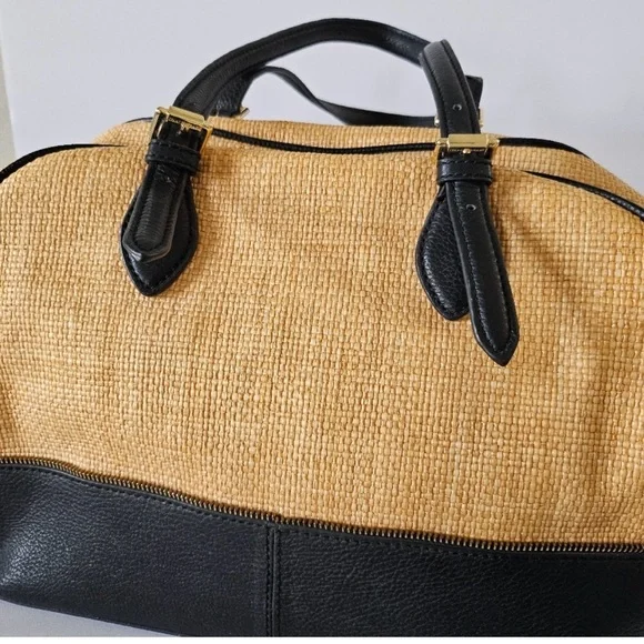 ISAAC MIZRAHI - Beautiful Straw And Leathet bag. - Picture 3 of 15